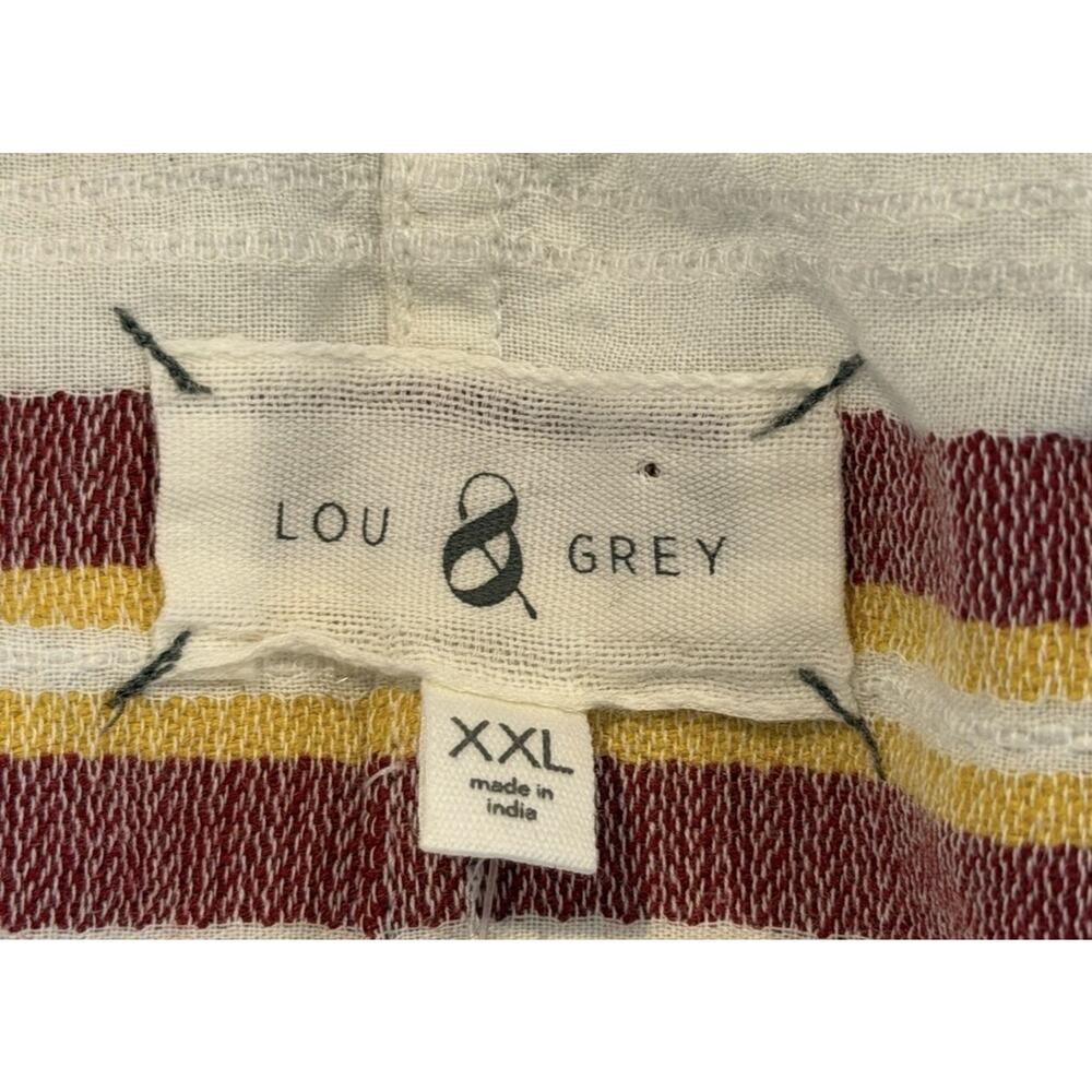 NWT Lou & Grey Multicolored Stitch Peplum Top Womens’ XXL Boho Rainbow Preppy - Picture 6 of 9